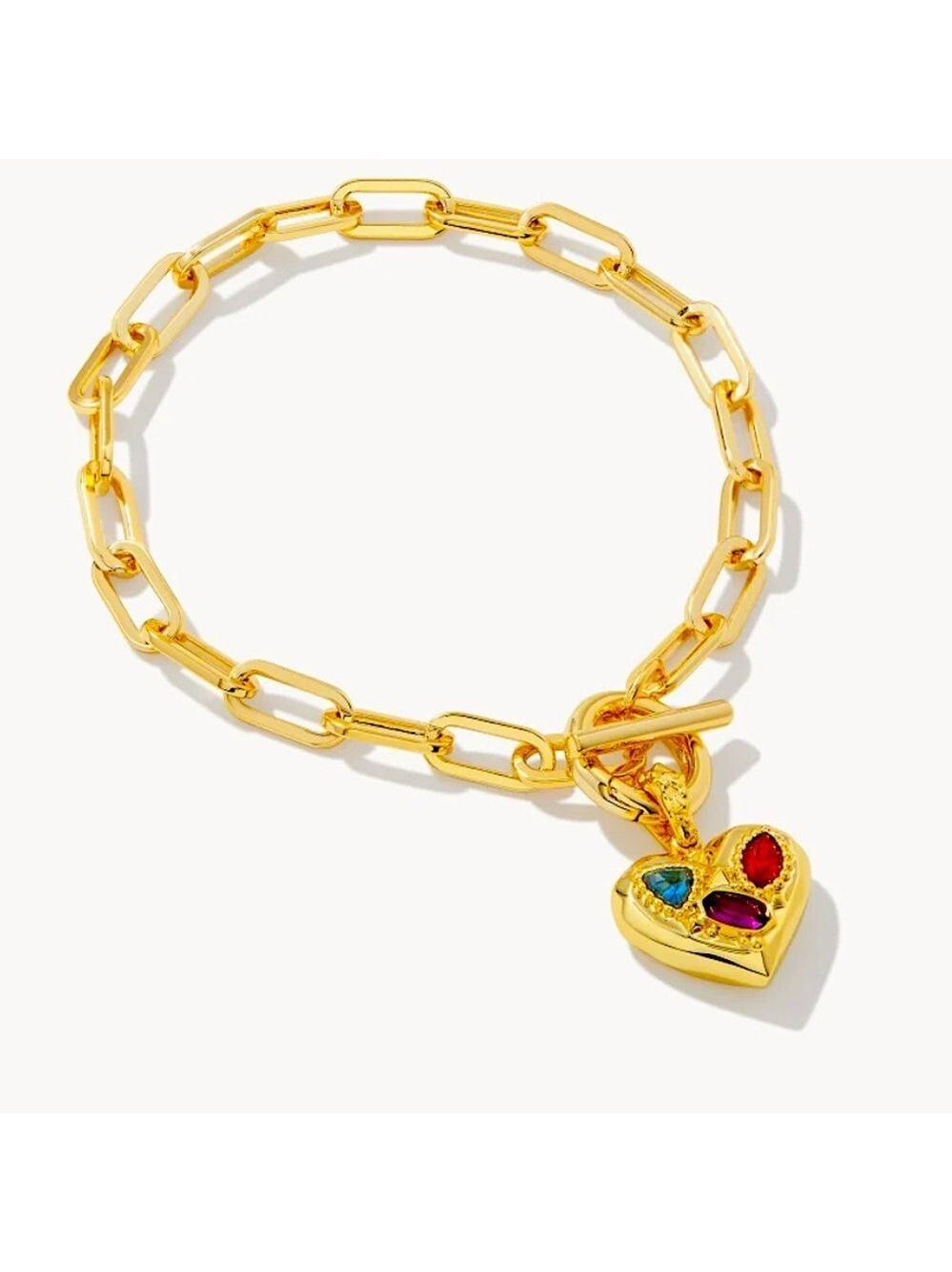 Kendra Scott Penny Gold Heart Chain Bracelet New